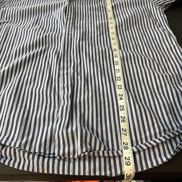 John Varatos Stripped Blue Button Down Shirt XL​ - Picture 7 of 7